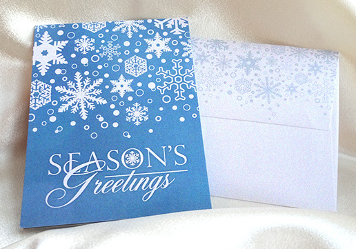 Custom Designed, Metallic Greeting Card, Metallic Envelope