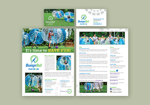 BumprBall 8.5 x 11 inch Flyer; 2-Sided Business Card